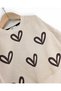 Girl's Heart Printed Wide-Legged Pants 2-Piece Seasonal Tracksuit Set for Ages 2-3-4-5-6 - 5