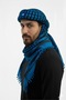 Special Design Blue Puşi Hat with Evil Eye Beads, Ethnic Kefiye Model - 2