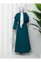 Women's Hijab Bolero Crepe Long Stylish Dress - Wedding, Henna, Promise, Engagement, Graduation Dress - 7