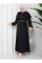 Women's Hijab Bolero Crepe Long Stylish Dress - Wedding, Henna, Promise, Engagement, Graduation Dress - 3