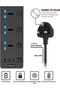 Extension Lead with 3 USB Slots | 2 Meter Cable Cord Power Strip, 3 Way Universal Socket | Sm - 2
