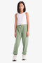 Z8779A6Gn425 Green Elastic Waist Pocket Jogger Sweatpants for Girls