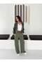 Women's Modal Fabric Satin Garnished Hooded Wide Leg Tracksuit Set - 8