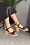 Women's Margot Black Orthopedic Insole Platform Heel Sandals - 3