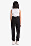 Z8779A6Bk81 Black Elastic Waist Pocket Jogger Sweatpants for Girls - 7