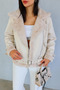 Stone 1. Quality Sheepskin Biker Coat - 2