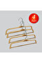 Wooden Barli Lama Silver Hook Pants Hanger 4 Pieces
