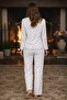 Women's Heart Bow Pajama Set Cotton Fabric - 3
