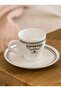Lcw Home White Espresso Printed Porcelain Coffee Cup Set for 2 Persons 90 ml - 2