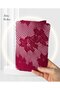 Intive Fashion Jane Large Floral Patterned Fishnet Modern Pantyhose (Burgundy-Black) - 5