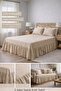 Buldan Linen 3-Sided Gathered Bed Base Skirt with 2 Pillows Hotel Style Decoration Set 160 X 200 - 2