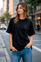 Oversize T-Shirt T-Shirt Printed 100% Cotton Soft Comfortable Casual - 2
