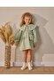 Girl's Cotton Pack Green Daisy Embroidered Dress - Bag Pack