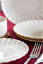 Derya 6 Piece Gold Gilded Porcelain Cake Plate - 4