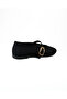 Miss Park Moda 502 Black Satin Women's Ballerinas - 4