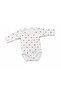 100% Cotton Long Sleeve Heart Patterned Newborn Bodysuit 0-9 Months - 5