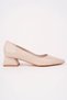 Vera Soft Beige Pointed Toe Women's Ballerina Casual Shoes, 3 cm Heel, Casual, Full Fit - 3