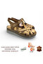 Women's Genuine Leather Full Orthopedic Closed-Front Sandals with Special Design for Heel Spurs