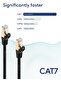 3156 كابل إيثرنت Cat 7 بطول 15 متر، كابل بيانات مودم إنترنت RJ45 LAN، 10 جيجابت في الثانية، 600 ميجاهرتز - 4