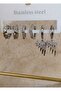 Stainless Steel Silver Detailed Multiple Women's Earrings - 2
