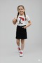Girl's Kocatepe Atatürk Printed T-Shirt and Linen Skirt Set 23 April Special Holiday Show Outfit - 3