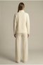 Women's Ecru High-Neck Knitwear Top and Bottom Set Nj83 - 4