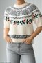 Women's Crew Neck Embroidered Knitwear Sweater - 7