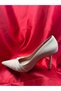 Evening Dress with Stone Detail, Stiletto 9 cm Heel - 3