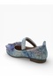 Girl's Glittery Butterfly Bow Orthopedic Sole Ballerinas - 4