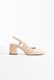 Light Yellow Patent Leather Women's Heeled Shoes Bp18Ms17B - 3