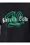Men Black Graphic Print Crew Neck T-Shirt - 4