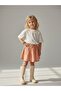 Girl's Skirt with Glitter Effect and Elastic Waist - 4