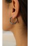 Colorful Zircon Stone Detailed Hoop Earrings - 2