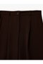 Crepe Fabric Pleat Detailed Pocket High Waist Palazzo Trousers - 5