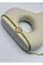 Steel gold round stone bracelet - 26blk03 - 2
