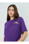 Purple Floral Pocket Relaxed Fit T-Shirt