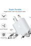 25W Fast Charger Plug for Samsung Galaxy with 2PCS 5FT USB-C Cables – White - 3