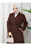 Belted Lined Melton Coat Rc3112 - 6