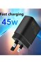 45W USB-C Super Fast Charger – PD GaN Power Adapter for Samsung Devices
