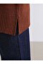 Lcw Modest Brown Polo Collar Women's Knitwear Sweater - 5