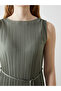 Sparkling Choices Zero Roba Collar Textured Crinkle Dress from Shining Store - 3