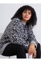 Plus Size Leopard Print Women's Knitwear Sweater