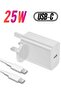 25W USB-C Super Fast Charger Adapter for Samsung Galaxy Devices - White