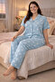 Plus Size Short Sleeve Milan Shirt Pajama Set- Young Mother Series - 5