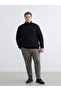 Esvab • Modern & Distinctive Large Size Half Fisherman Roba Collar Men's Knitwear Sweater - 2