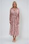 Flowy Dress with Shawl Pattern and Belt 2029 - 5
