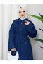 Women's Raglan Sleeve Loose Fit Comfortable Cut Denim Dress with Side Pockets - 6