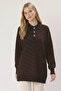 Patterned Hijab Tunic N3304 Brown - 2