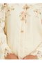 Women Cream Floral Print Long Sleeve Shirt - 4