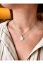 Daisy White Enameled Daisy Steel Necklace - 2